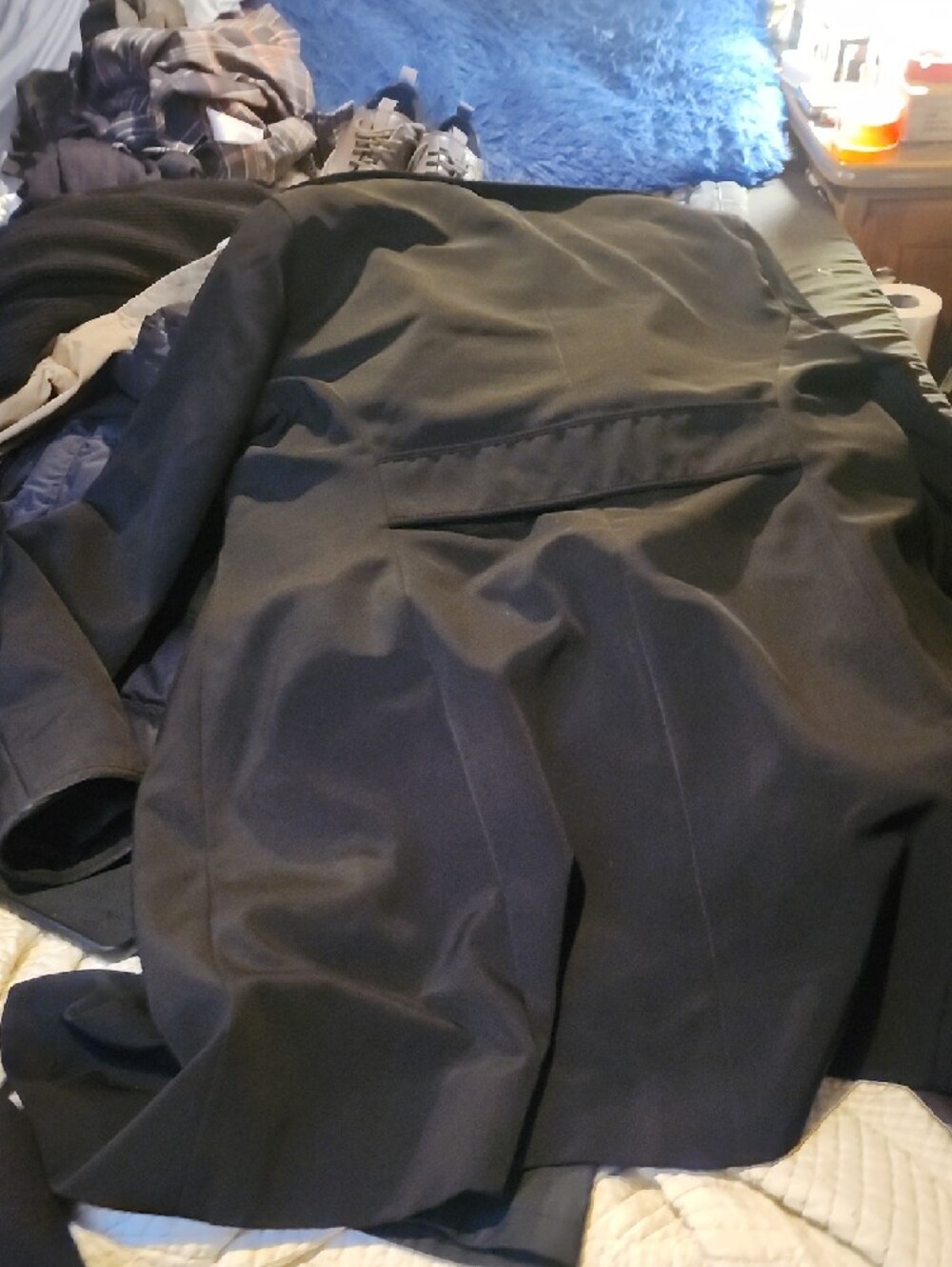 Anne Klein Black Single-Breasted Pea Coat Reg. $350.00 - Picture 3 of 3